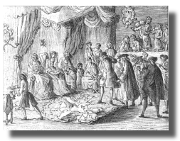Fian�ailles et noces des Juifs dans Illustrations de l'Histoire des diff�rens peuples du monde, Paris 1772