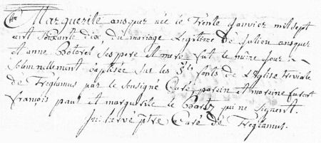 Acte de bapt&ecirc;me
