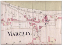 Cadastre de Marcilly, Cadastre napoléonien, série 3P, archives départementales d'Indre-et-Loire