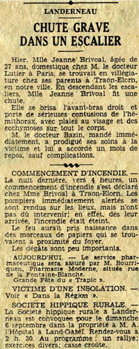 Un fait divers dans la presse