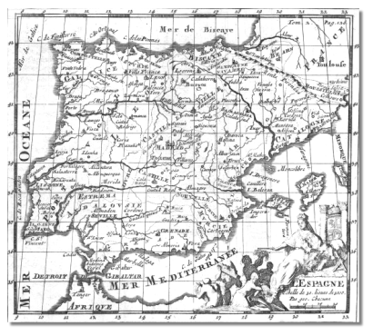 espagne carte ancienne